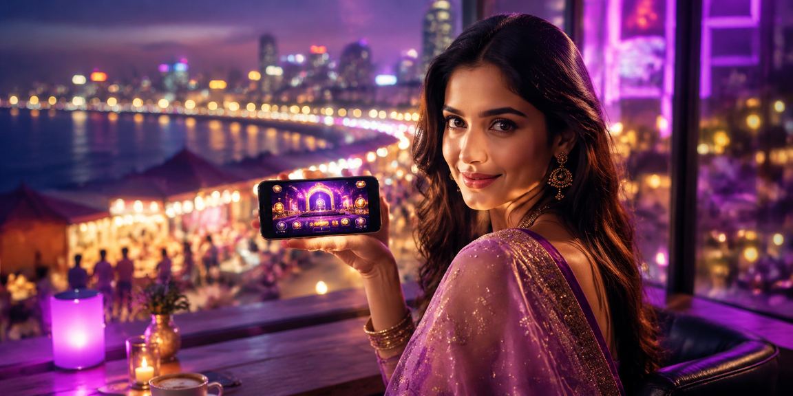 Evening Marine Drive with casino and payment activity by mobile users in Mumbai